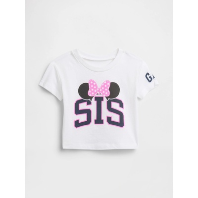 GAP Baby tričko Gap & Disney Sis Biela
