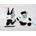 Dubi Rabbit white-black19cm