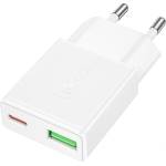 hoco. N73 Speed PD20W+QC3.0 USB-C, USB-A ултратънко зарядно устройство (ЕС)