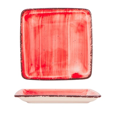 Gural Porselen - Red Квадратна чиния 19x19cm. (NBNORD19X19DU50KMZ) (0180426)