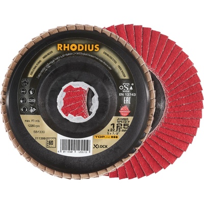 RHODIUS Lamelový brusný kotouč JUMBO SPEED P X-LOCK 125 x 22,23 TOPline 211399