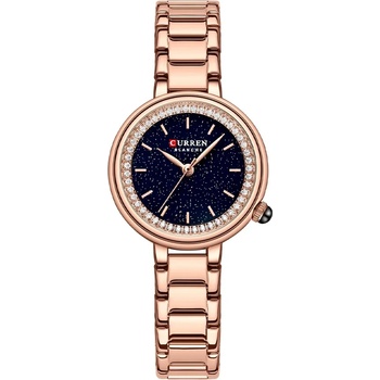 Curren Дамски часовник Curren Jovia, Розово злато / Черен (CURREN-9089-ROSEGOLD-BLACK)