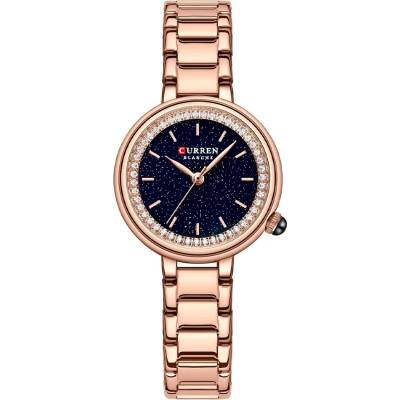 Curren Дамски часовник Curren Jovia, Розово злато / Черен (CURREN-9089-ROSEGOLD-BLACK)