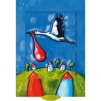 Living Card Поздравителна картичка Living Card - Щъркел (EK89)