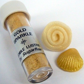 Sugarflair Jedlá prachová barva s perletí Gold Sparkle 2 g