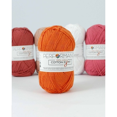 Performance Bavlněná příze Cotton Eight 1090 - oranžová 50g 175m