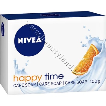 Nivea Сапун Nivea Happy Time Creme Soap, p/n NI-80638 - Крем сапун с бамбуково мляко и аромат портокал (NI-80638)