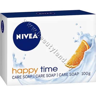 Nivea Сапун Nivea Happy Time Creme Soap, p/n NI-80638 - Крем сапун с бамбуково мляко и аромат портокал (NI-80638)