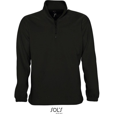 Sol's Ness Fleecová mikina s 1/2 zipsom čierna