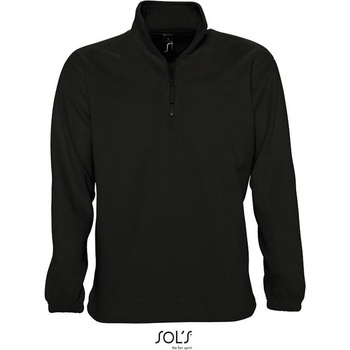 Sol's Ness Fleecová mikina s 1/2 zipsom čierna