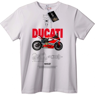 NOONEBRAND Тениска Мотоциклет Ducati - 2XL, Black
