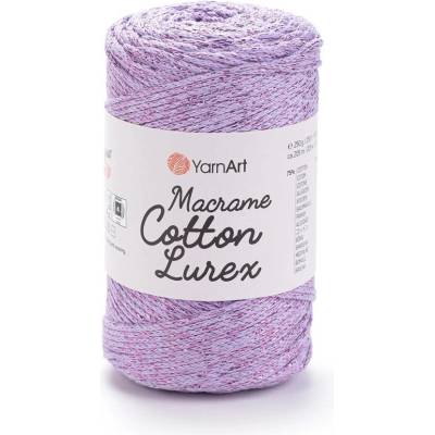 Yarn Art Macrame Cotton Lurex 734 lila s růžovou nitkou