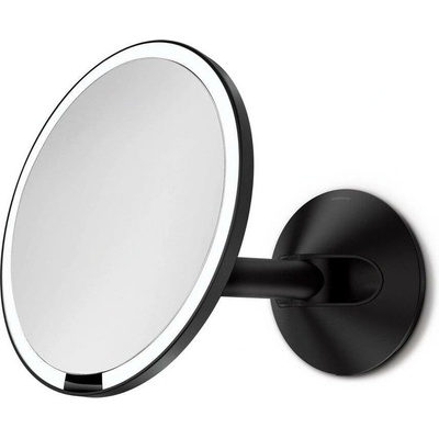 Simplehuman kosmetické zrcátko na zeď SENSOR, síťové, černé