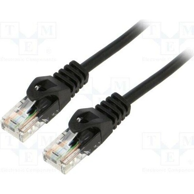 Lanberg PCU6-10CU-0200-BK Patch U/UTP Cat 6 RJ45 vidlice z obou stran lanko Cu 2m