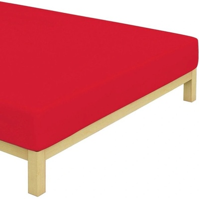 BedTex jersey prostěradlo červené 90x200