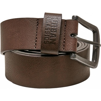 Urban Classics Leather Imitation belt Hnědá