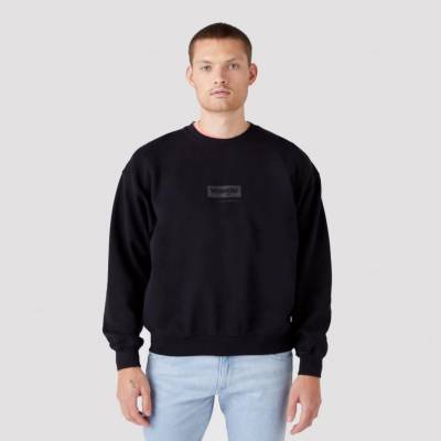 Wrangler mikina LOGO CREW FADED BLACK