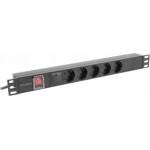 Lanberg Power strip rack pdu 19 lanberg 1u 10a 5x schuko 2m black c14