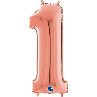 Grabo Fóliový balónik Nafukovacie číslice Rose Gold 66 cm