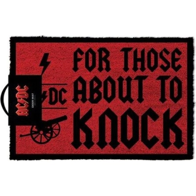 CurePink AC/DC For Those About To Knock GP85128 červená 60 x 40 cm