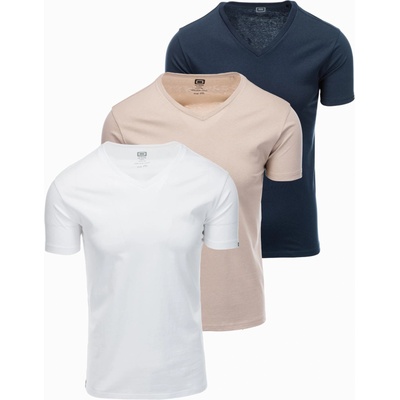 Ombre Clothing Мъжка тениска без щампа - микс 3 бр Z29 Ombre Clothing Ombre Clothing | Byal | МЪЖЕ | S