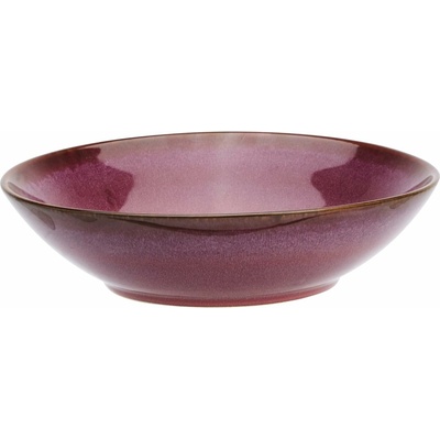 MADAM STOLTZ Servírovací mísa Plum Reactive Glaze růžová keramika 27 cm