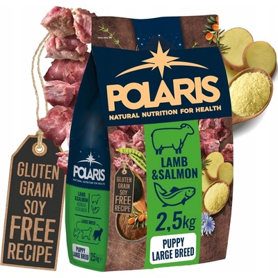 Polaris Grain Free pes Junior L.Breed jehně losos 2,5 kg