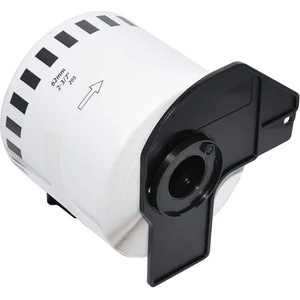 Makki съвместими етикети Brother DK-22205 - Roll White Continuous Length Paper Tape 62mm x 30.48m, Black on White - MK-DK-22205 (MK-DK-22205) - xtreme