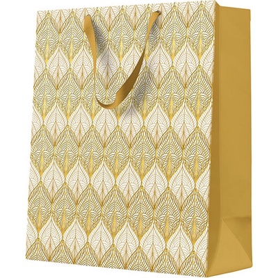 Darčeková taška Premium Ornamental Gold, large - 26,5x33,5x13 cm