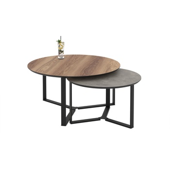 Home Finishing Помощни маси 2бр. Miami 90x90x45 Hazar/Retro Stone (TF02MLHAZM1MLRST)