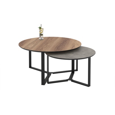 Home Finishing Помощни маси 2бр. Miami 90x90x45 Hazar/Retro Stone (TF02MLHAZM1MLRST)