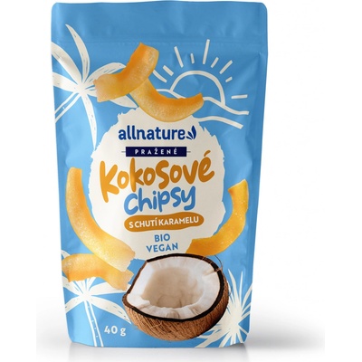 Allnature Kokosové chipsy s karamelem 40 g