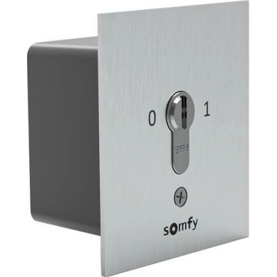 Somfy Keyswitch 2 (1871149) – kľúčový spínač pre zapustenú montáž, 2-pólový, pre ovládanie pohonu brány a vrát