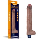 LoveToy Real Softee Vibrating Dildo 10.5" Brown