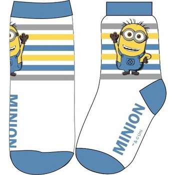 E plus M Chlapecké ponožky Mimoni - bílo-modré