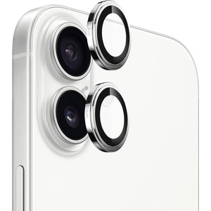 Blueo Протектор - Камера за iPhone 17 - Син - Сапфирено кристално оригинално стъкло - Сребрист