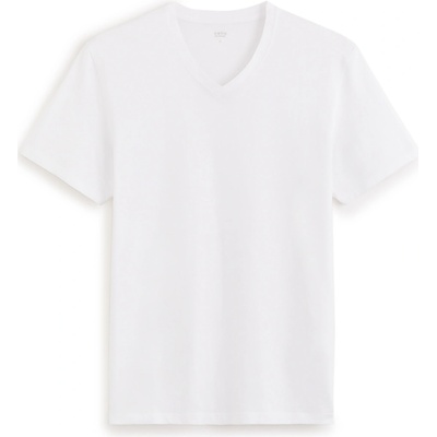 Celio Bavlněné tričko Debasev pánské bílá