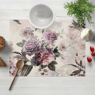 Biante prostírání Parma PM-112 Fialové květy na smetanovém 30x40 cm