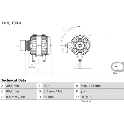 Generátor BOSCH 0 986 085 980 (0986085980)