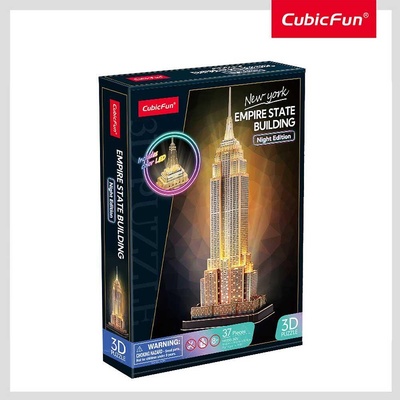 CubicFun Пъзел 3D Empire State Building Night Edition 37ч. с LED светлини (1010173F)