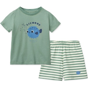 LIEWOOD Детска тениска Liewood Kid's Ilford Placement Set Clothing set - Pufferfish / Peppermint / Mix - размер 98/104 (EU) (704-5719-0212)