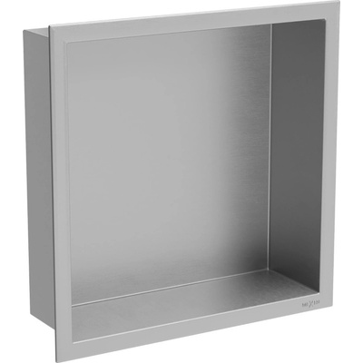 Mexen X-Wall-R zapustená polička s okrajom 30 x 30 cm, inox - 1910303010