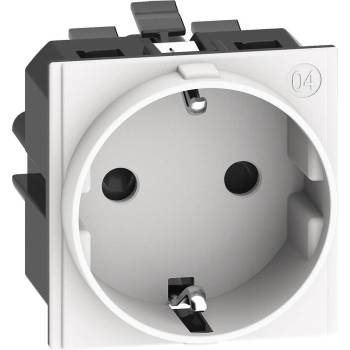 Image 1 of BTicino Контакт ШУКО 2P+E 2 мод. 16A детска защита авт. клеми цвят Бял Living Now - KW4141A (KW4141A)