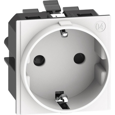 BTicino Контакт ШУКО 2P+E 2 мод. 16A детска защита авт. клеми цвят Бял Living Now - KW4141A (KW4141A)