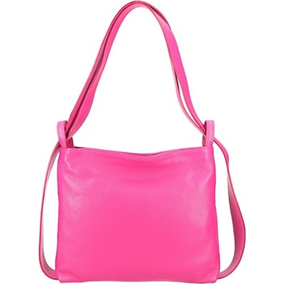 Mondo Italia kožená kabelka na rameno/batoh 575 fuchsia