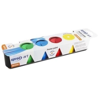 Spree Темперни бои в бурканчета Spree Art - 6 цвята х 25 ml