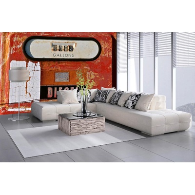 DIMEX ART Самозалепваща се флизелинова фототапета стара дизелова помпа 375 x 250 см