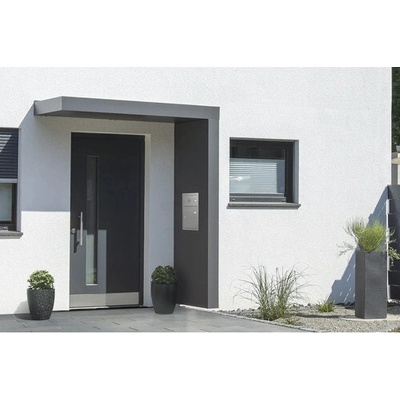 Gutta BS Plus 200 RAL 7016 antracit 200x90 cm pravý bočný diel vrátane poštovej schránky funkčného boxu nerezový odtok vody v bočnom diele