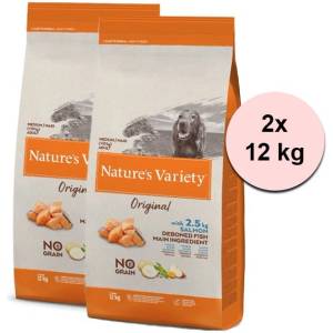 Nature's Variety Nature s Variety Dog Original No Grain Medium Salmon 2 x 12 кг