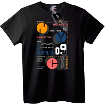 NOONEBRAND Тениска Нюйоркски Квартали - S, Black